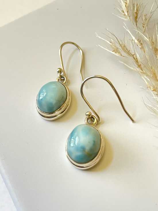 VizionartebyJyoti Jewelry - 925 Sterling silver Larimar dangle earrings! B O H O